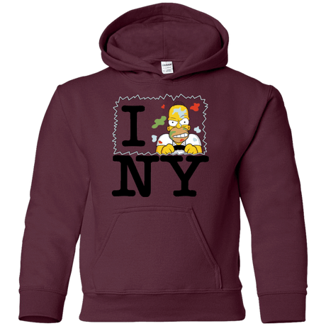 Sweatshirts Maroon / YS I Hate NY Youth Hoodie