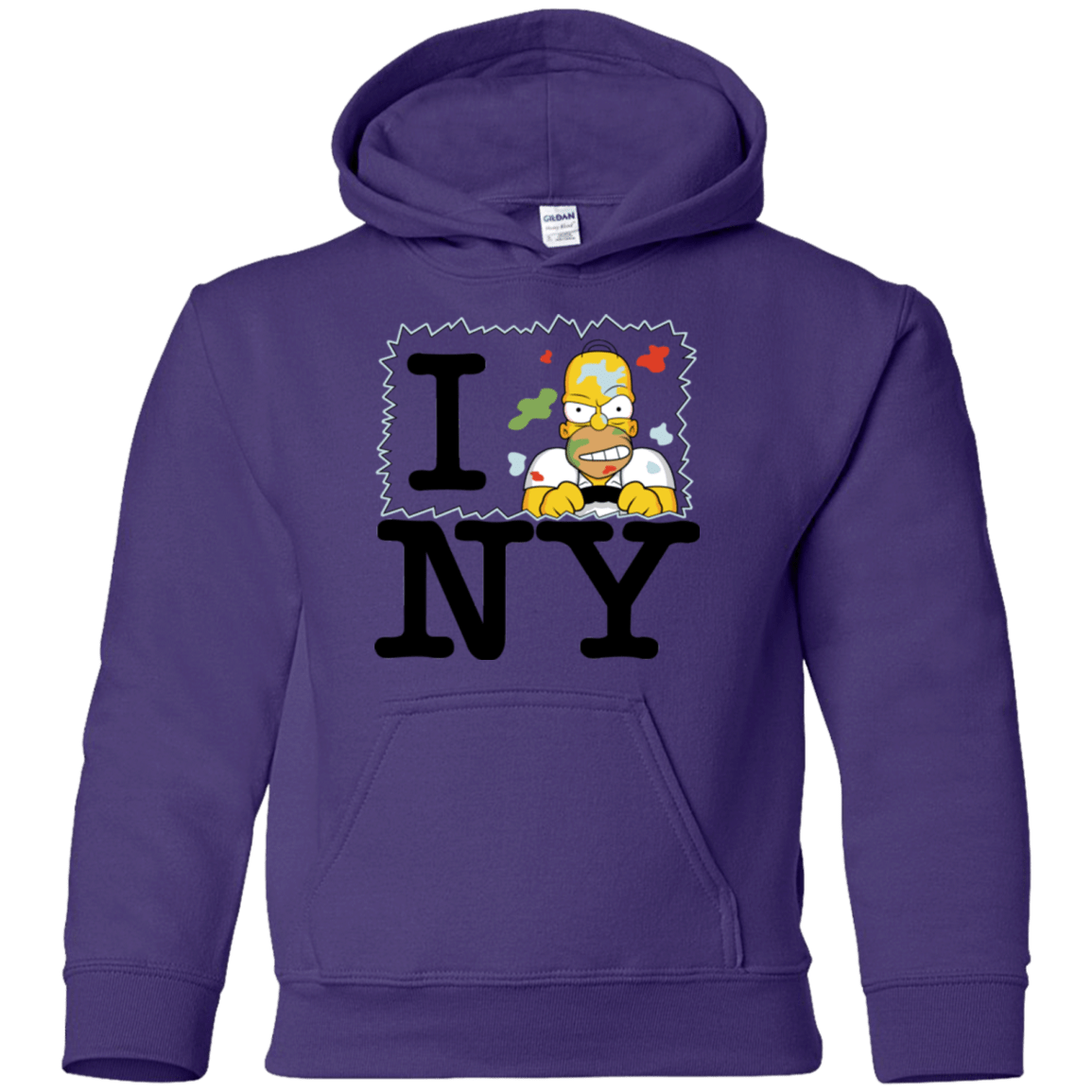Sweatshirts Purple / YS I Hate NY Youth Hoodie