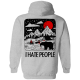 Sweatshirts Sport Grey / S I Hate People Back Printed Pullover Hoodie