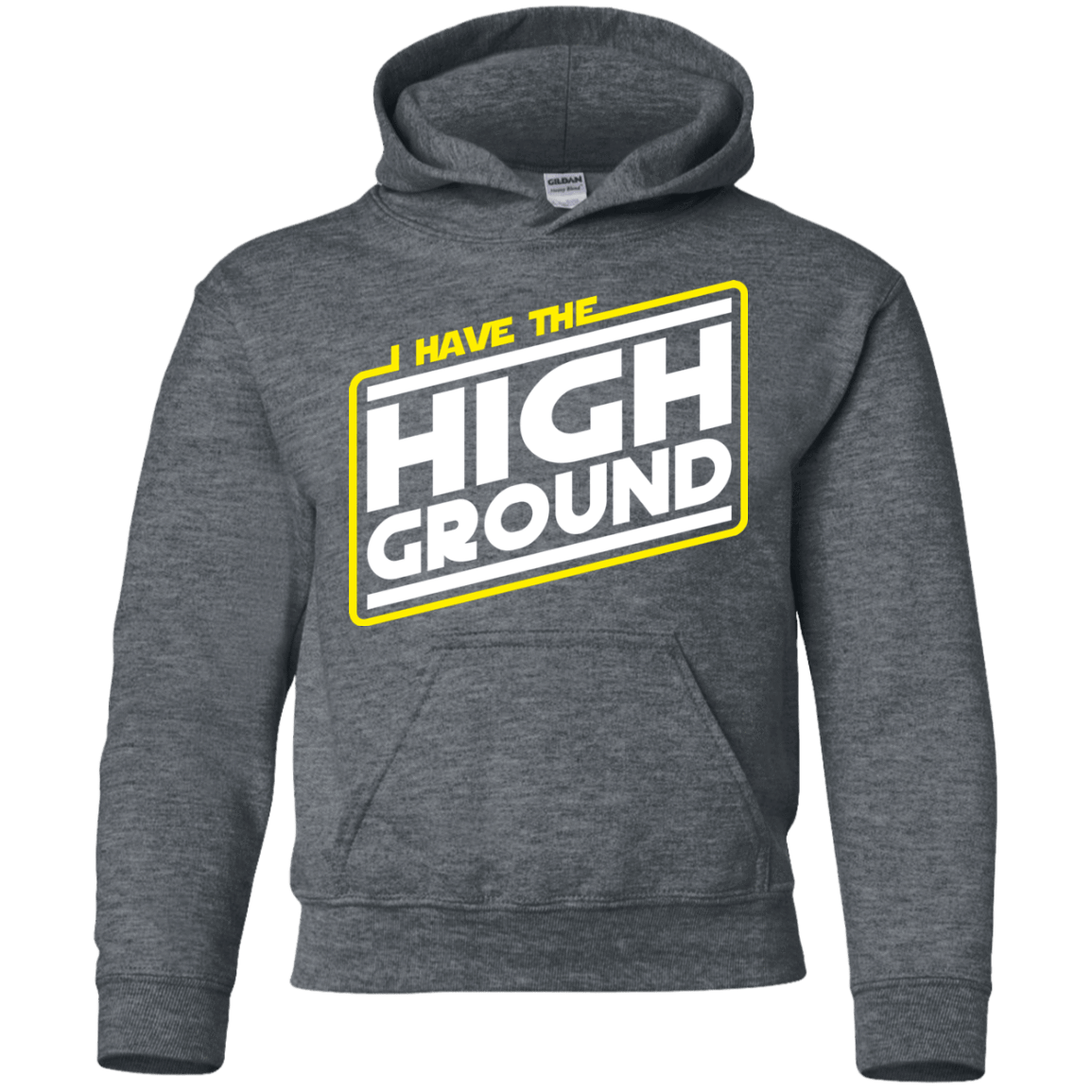 Sweatshirts Dark Heather / YS I Have the High Ground Youth Hoodie
