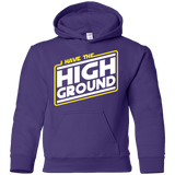 Sweatshirts Purple / YS I Have the High Ground Youth Hoodie