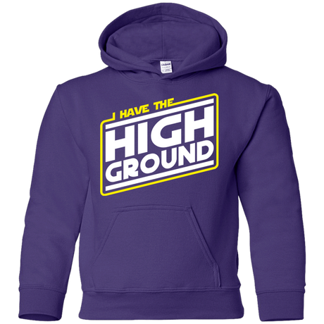 Sweatshirts Purple / YS I Have the High Ground Youth Hoodie