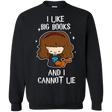 Sweatshirts Black / Small I Like Big Books Crewneck Sweatshirt