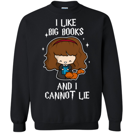Sweatshirts Black / Small I Like Big Books Crewneck Sweatshirt