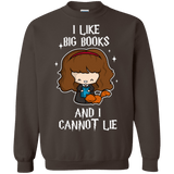 Sweatshirts Dark Chocolate / Small I Like Big Books Crewneck Sweatshirt