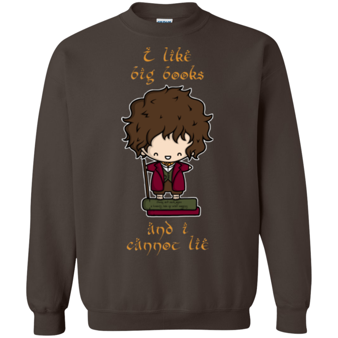 Sweatshirts Dark Chocolate / Small I Like Big Books Crewneck Sweatshirt