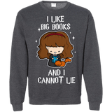 Sweatshirts Dark Heather / Small I Like Big Books Crewneck Sweatshirt