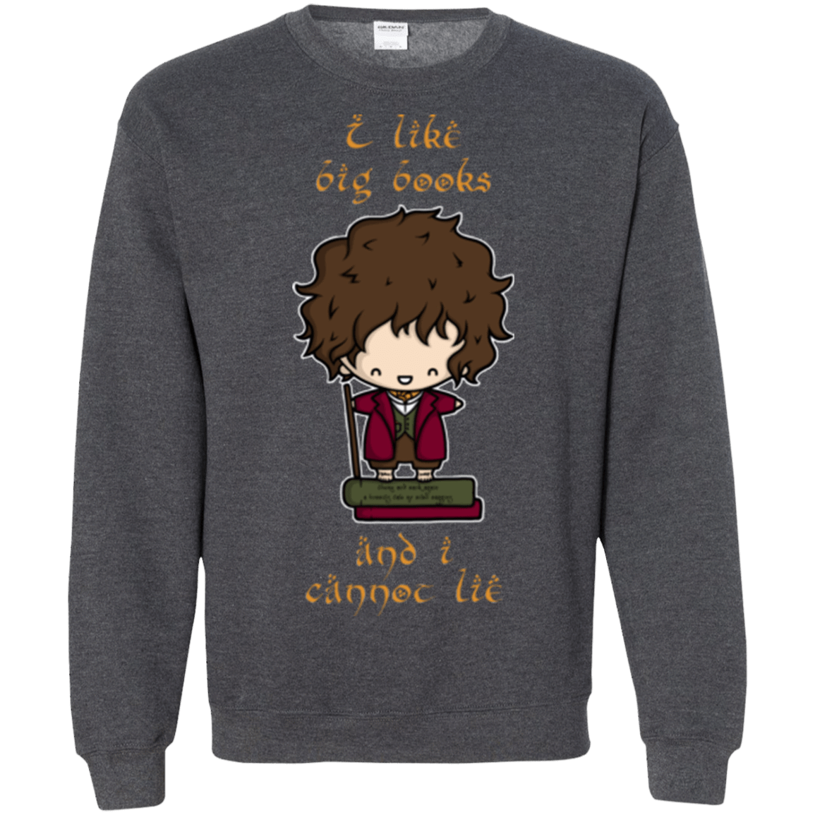 Sweatshirts Dark Heather / Small I Like Big Books Crewneck Sweatshirt