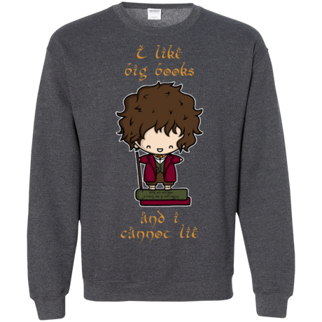 Sweatshirts Dark Heather / Small I Like Big Books Crewneck Sweatshirt