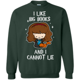 Sweatshirts Forest Green / Small I Like Big Books Crewneck Sweatshirt