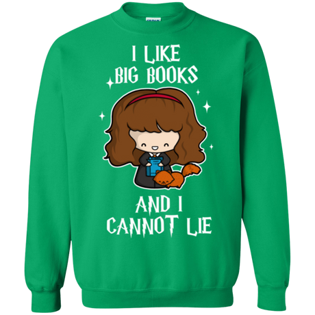 Sweatshirts Irish Green / Small I Like Big Books Crewneck Sweatshirt