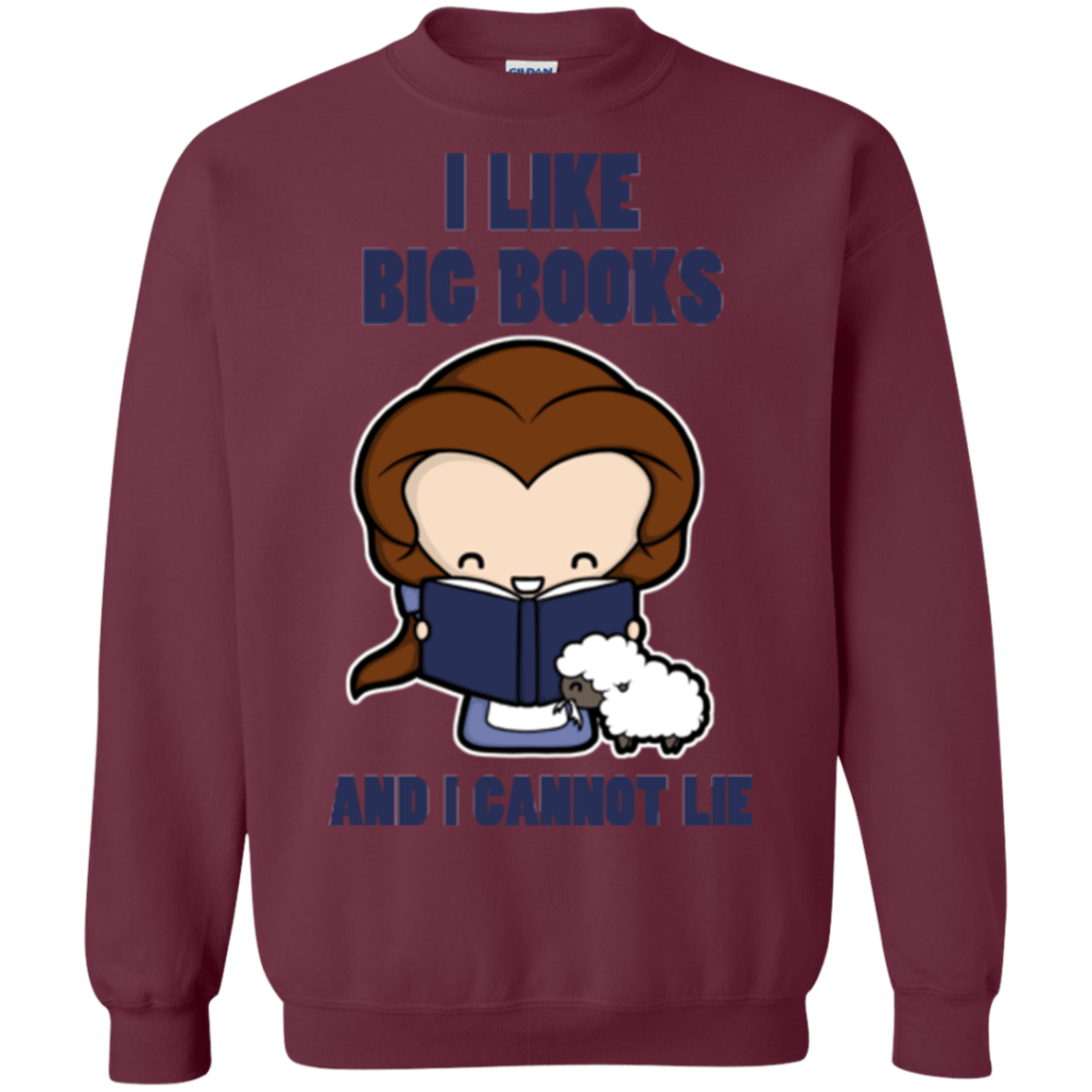 Sweatshirts Maroon / Small I Like Big Books Crewneck Sweatshirt