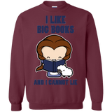 Sweatshirts Maroon / Small I Like Big Books Crewneck Sweatshirt