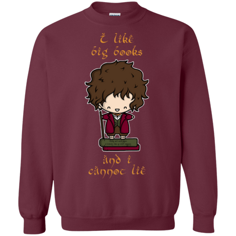 Sweatshirts Maroon / Small I Like Big Books Crewneck Sweatshirt