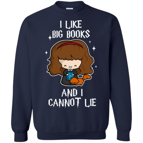 Sweatshirts Navy / Small I Like Big Books Crewneck Sweatshirt