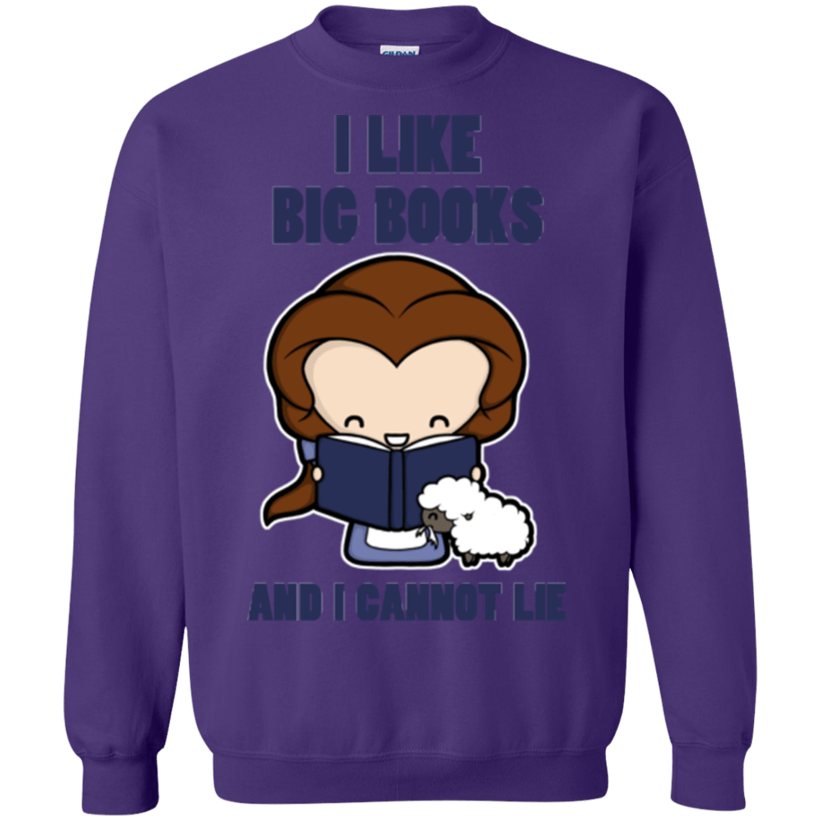 Sweatshirts Purple / Small I Like Big Books Crewneck Sweatshirt