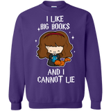 Sweatshirts Purple / Small I Like Big Books Crewneck Sweatshirt
