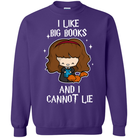Sweatshirts Purple / Small I Like Big Books Crewneck Sweatshirt