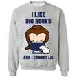 Sweatshirts Sport Grey / Small I Like Big Books Crewneck Sweatshirt