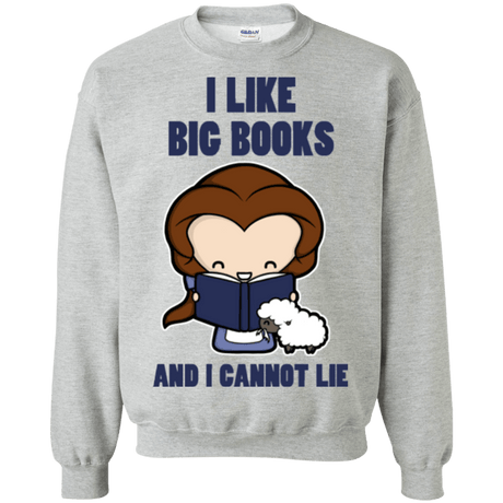 Sweatshirts Sport Grey / Small I Like Big Books Crewneck Sweatshirt