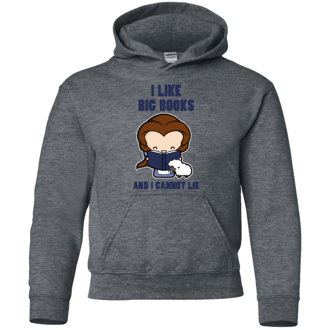 Sweatshirts Dark Heather / YS I Like Big Books Youth Hoodie