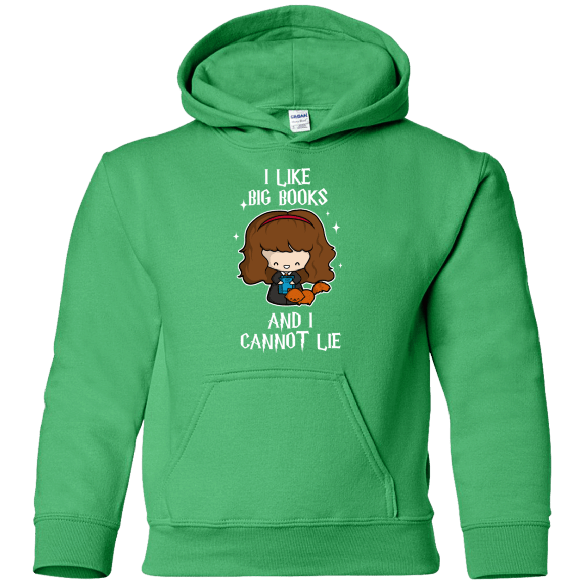 Sweatshirts Irish Green / YS I Like Big Books Youth Hoodie