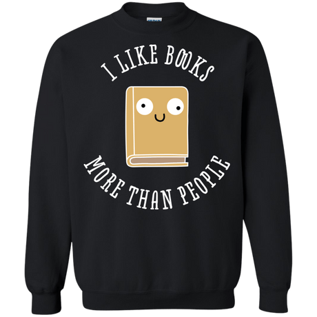 Sweatshirts Black / S I Like Books Crewneck Sweatshirt