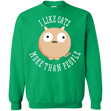 Sweatshirts Irish Green / S I Like Cats Crewneck Sweatshirt