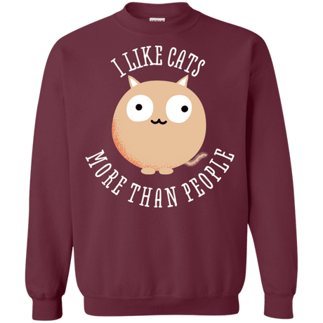 Sweatshirts Maroon / S I Like Cats Crewneck Sweatshirt