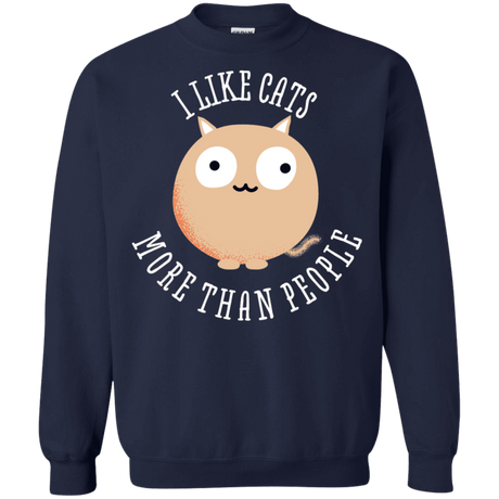 Sweatshirts Navy / S I Like Cats Crewneck Sweatshirt