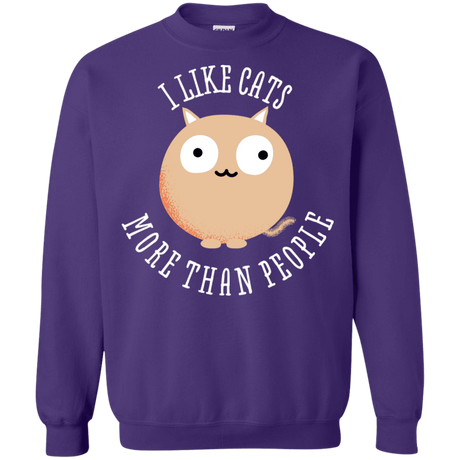 Sweatshirts Purple / S I Like Cats Crewneck Sweatshirt