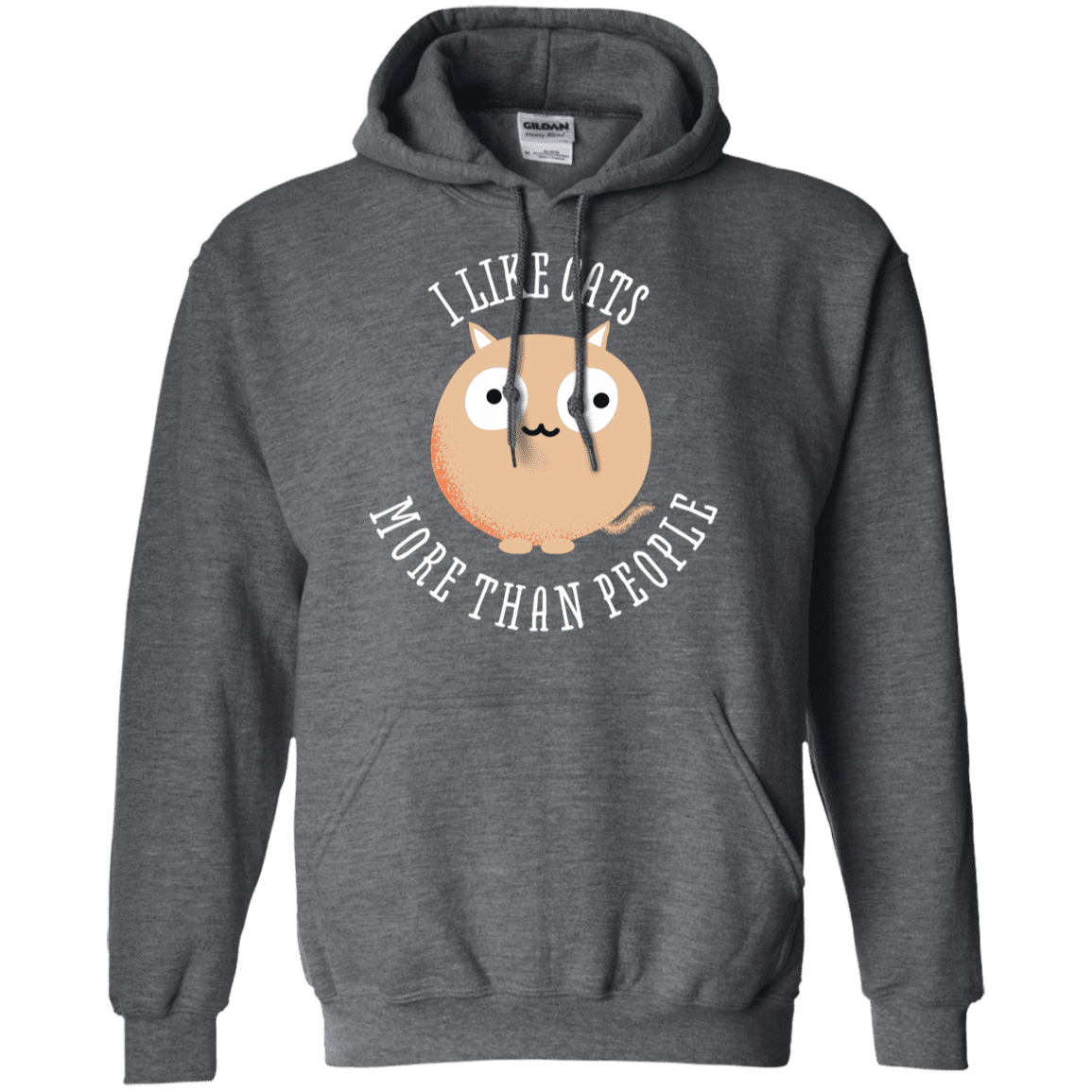 Sweatshirts Dark Heather / S I Like Cats Pullover Hoodie