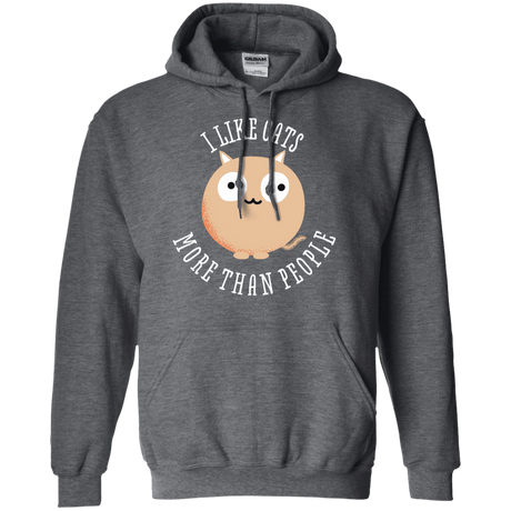 Sweatshirts Dark Heather / S I Like Cats Pullover Hoodie