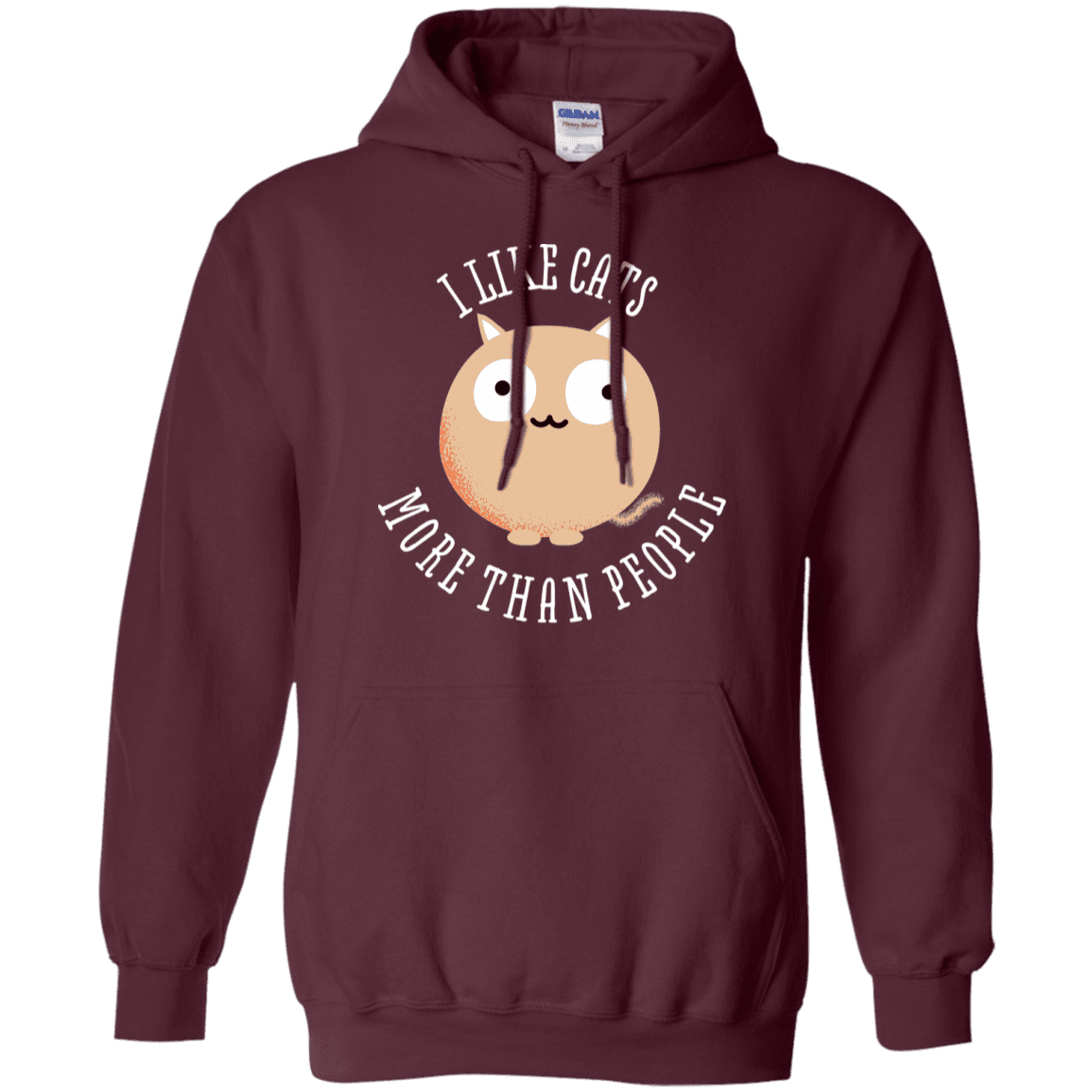 Sweatshirts Maroon / S I Like Cats Pullover Hoodie