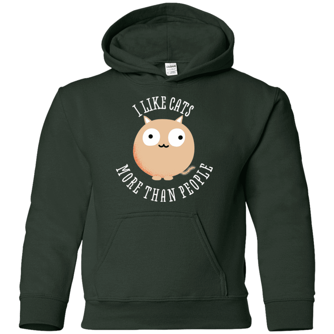 Sweatshirts Forest Green / YS I Like Cats Youth Hoodie