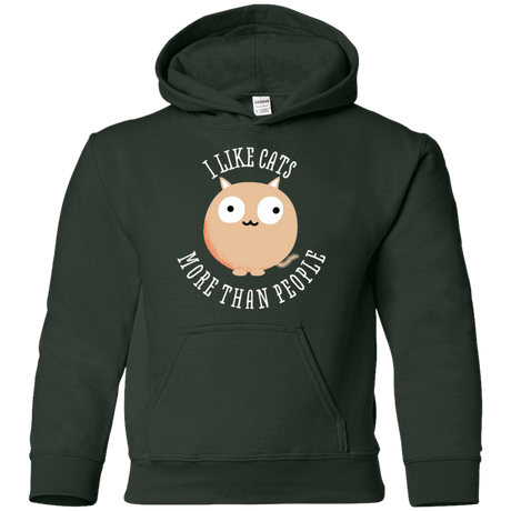 Sweatshirts Forest Green / YS I Like Cats Youth Hoodie