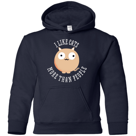 Sweatshirts Navy / YS I Like Cats Youth Hoodie