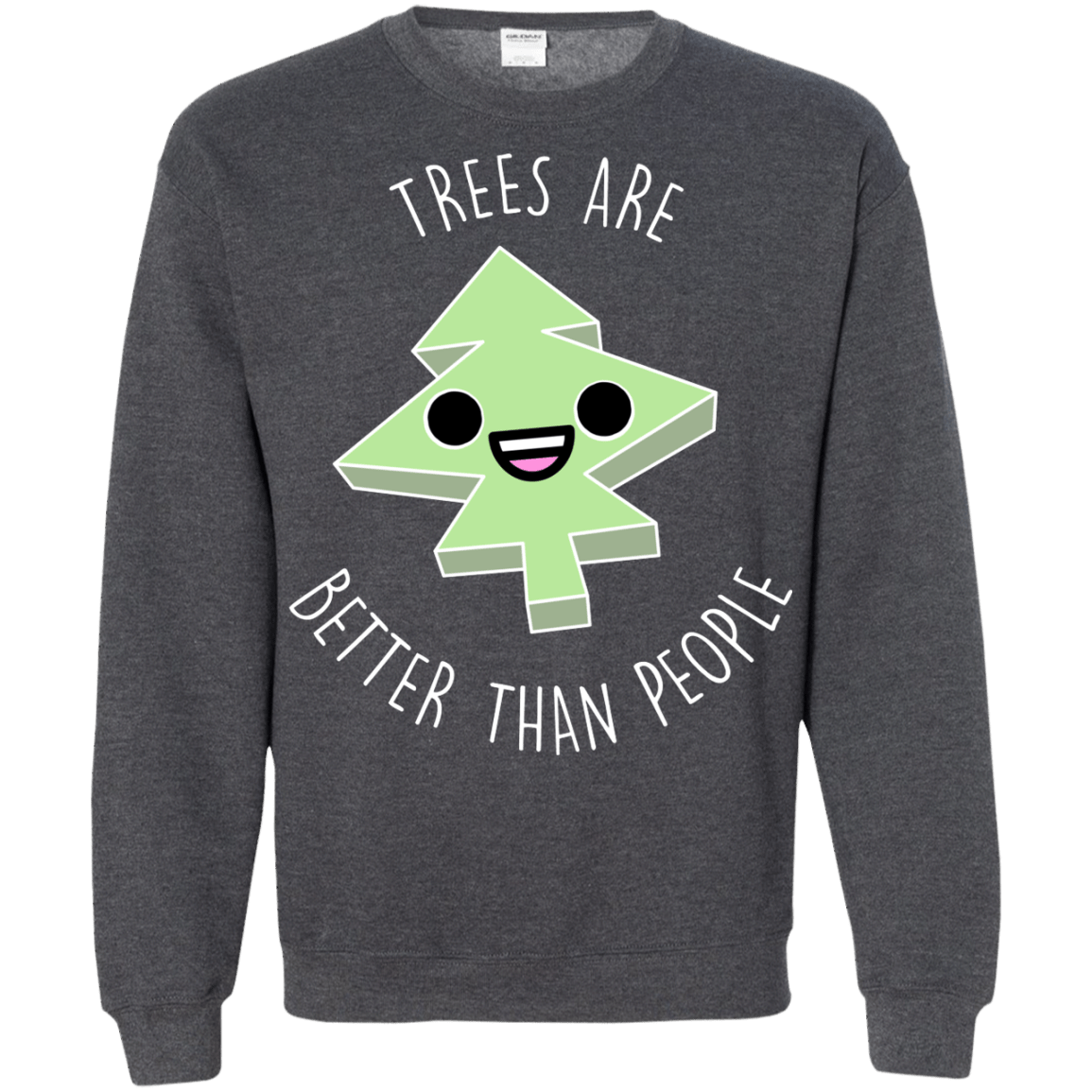 Sweatshirts Dark Heather / S I Like Trees Crewneck Sweatshirt