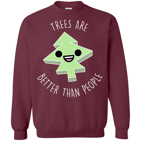 Sweatshirts Maroon / S I Like Trees Crewneck Sweatshirt