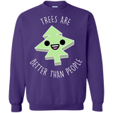 Sweatshirts Purple / S I Like Trees Crewneck Sweatshirt