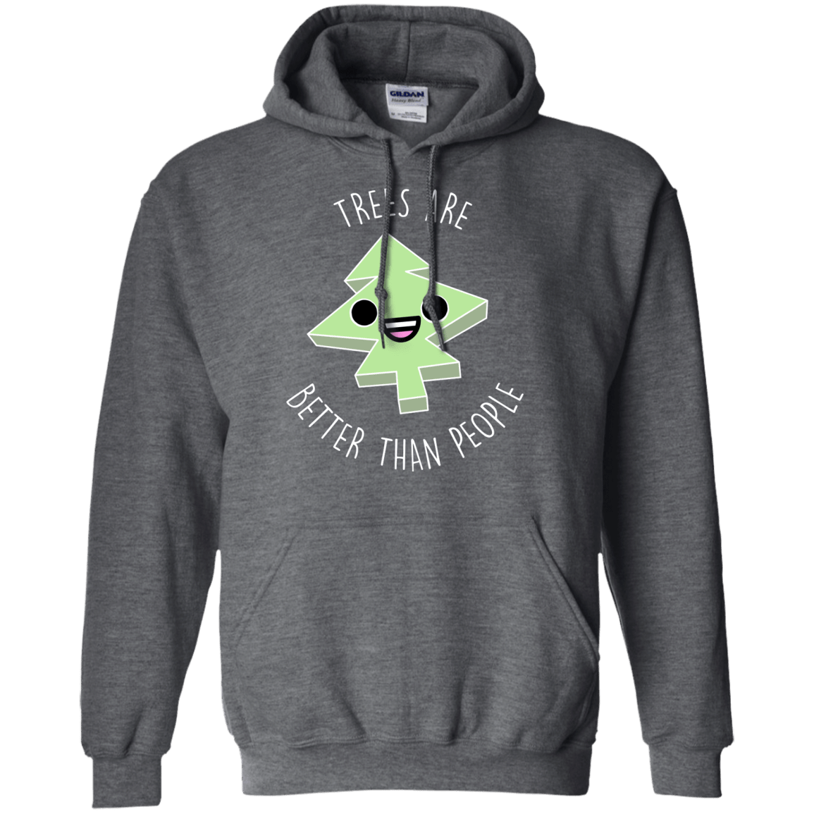 Sweatshirts Dark Heather / S I Like Trees Pullover Hoodie