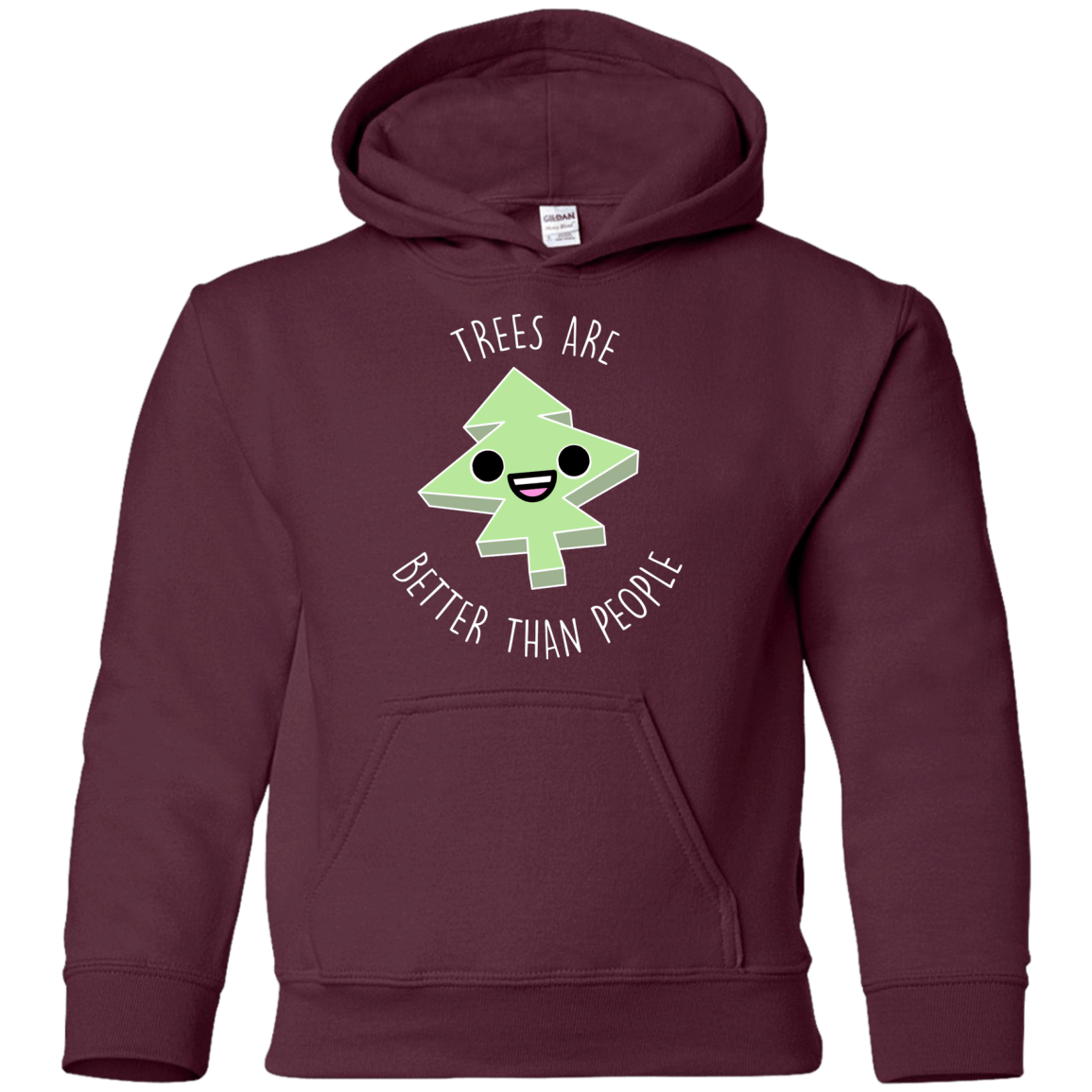 Sweatshirts Maroon / YS I Like Trees Youth Hoodie