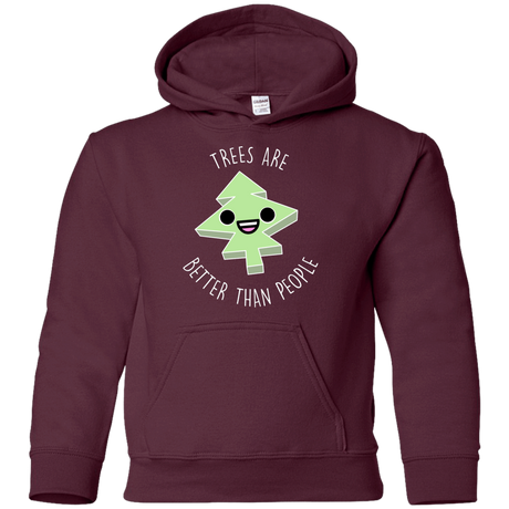 Sweatshirts Maroon / YS I Like Trees Youth Hoodie
