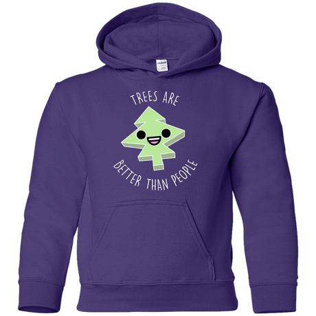 Sweatshirts Purple / YS I Like Trees Youth Hoodie