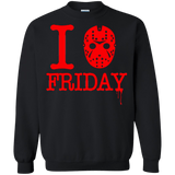 Sweatshirts Black / Small I Love Friday Crewneck Sweatshirt