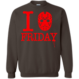 Sweatshirts Dark Chocolate / Small I Love Friday Crewneck Sweatshirt