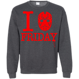 Sweatshirts Dark Heather / Small I Love Friday Crewneck Sweatshirt