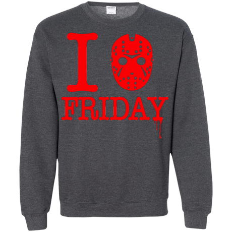 Sweatshirts Dark Heather / Small I Love Friday Crewneck Sweatshirt