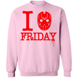 Sweatshirts Light Pink / Small I Love Friday Crewneck Sweatshirt