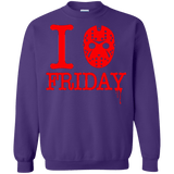 Sweatshirts Purple / Small I Love Friday Crewneck Sweatshirt